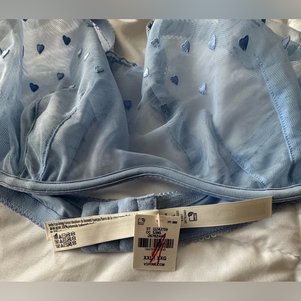 Victoria's Secret PINK Wink Unlined Scoop Bra Size XXL 
Harbor Blue - Picture 9 of 9